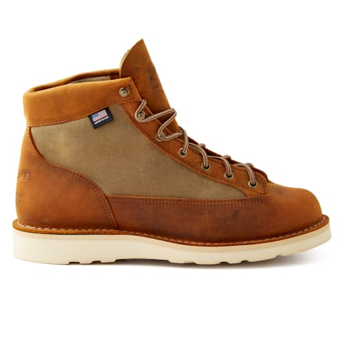 laydown image of Huckberry x Danner Waxed Canvas Danner Light