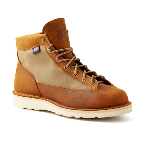 laydown image of Huckberry x Danner Waxed Canvas Danner Light
