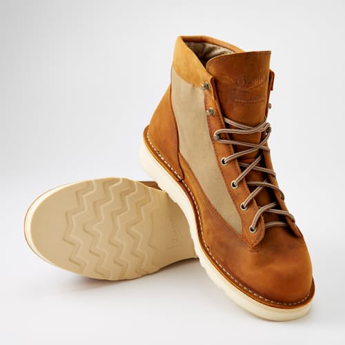 lifestyle image of Huckberry x Danner Waxed Canvas Danner Light