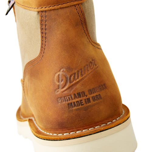 laydown image of Huckberry x Danner Waxed Canvas Danner Light