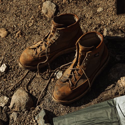 lifestyle image of Huckberry x Danner Waxed Canvas Danner Light