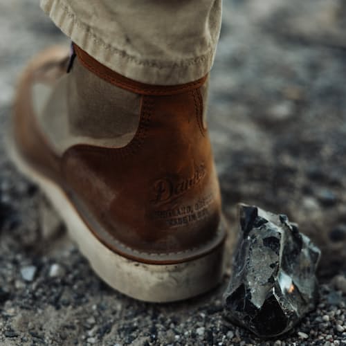 lifestyle image of Huckberry x Danner Waxed Canvas Danner Light