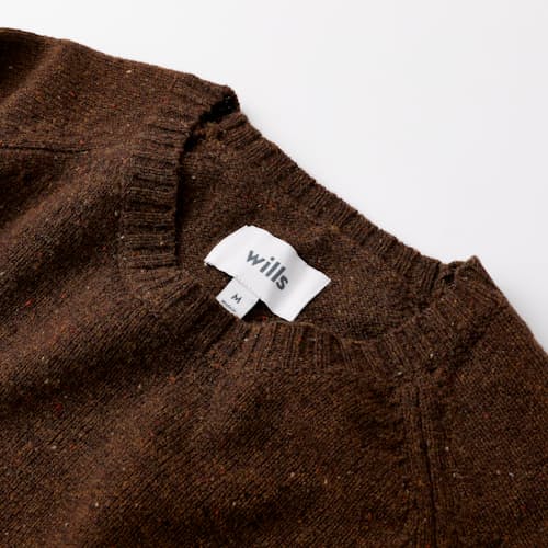 lifestyle image of Speckled Merino Wool Crewneck Sweater
