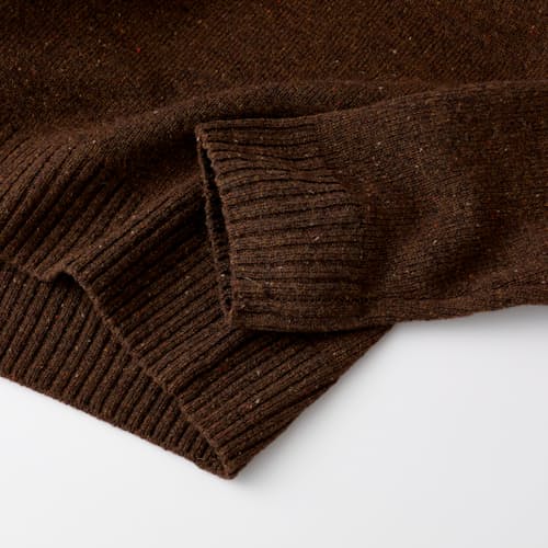 lifestyle image of Speckled Merino Wool Crewneck Sweater