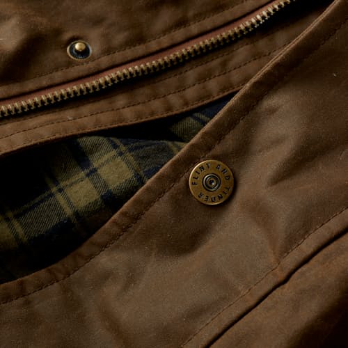lifestyle image of Flannel-Lined Waxed Hudson Jacket