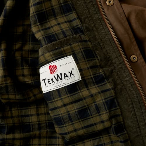 lifestyle image of Flannel-Lined Waxed Hudson Jacket