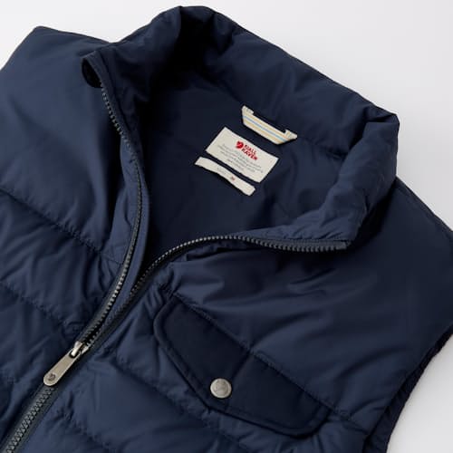 laydown image of Greenland Down Liner Vest M
