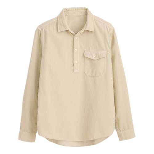 laydown image of Wale Cord Popover Shirt