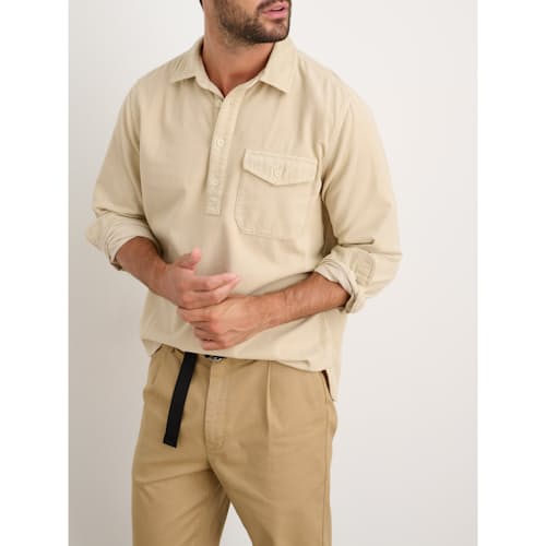 laydown image of Wale Cord Popover Shirt