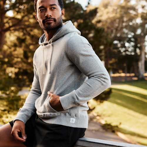 lifestyle image of Midweight Terry Pullover Hoodie