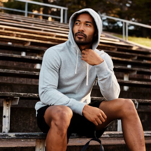 lifestyle image of Midweight Terry Pullover Hoodie
