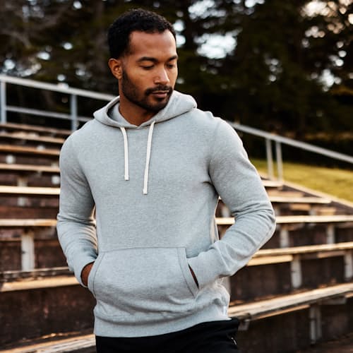 lifestyle image of Midweight Terry Pullover Hoodie