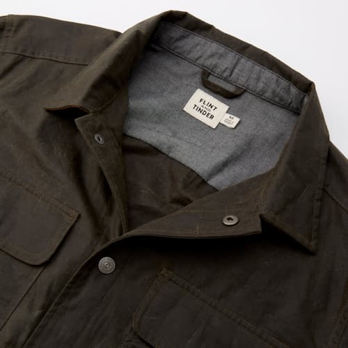 laydown detail image of The Bighorn Waxed Shirt Jacket