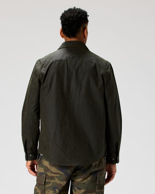 on model image of The Bighorn Waxed Shirt Jacket