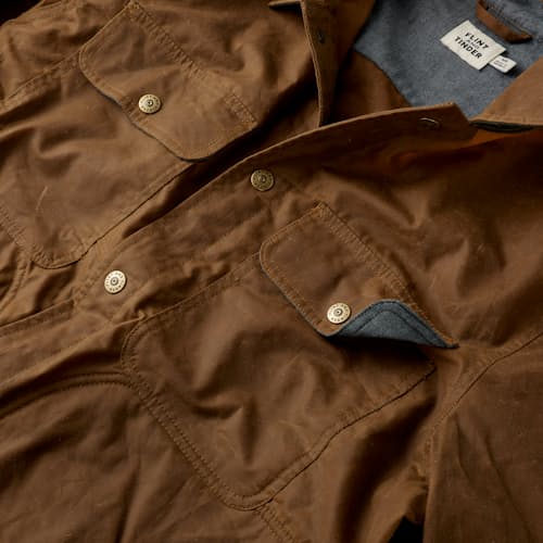 laydown detail image of The Bighorn Waxed Shirt Jacket