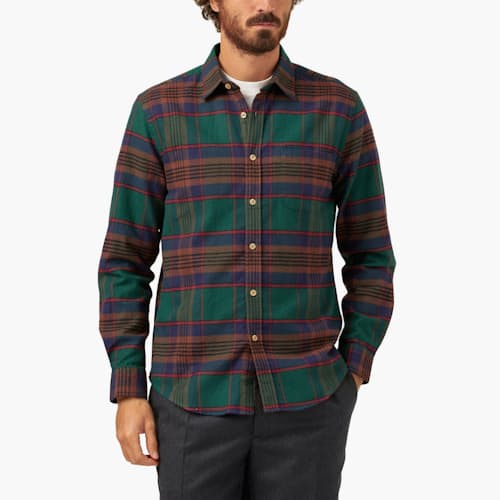 laydown image of Otton Flannel Shirt