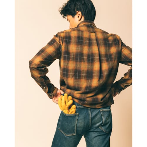 laydown image of Brown Melange Shaggy Fleece