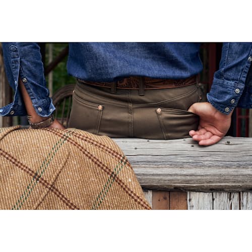 laydown image of Japanese Bedford Cord Trouser