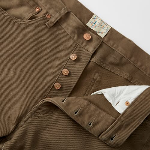laydown image of Japanese Bedford Cord Trouser