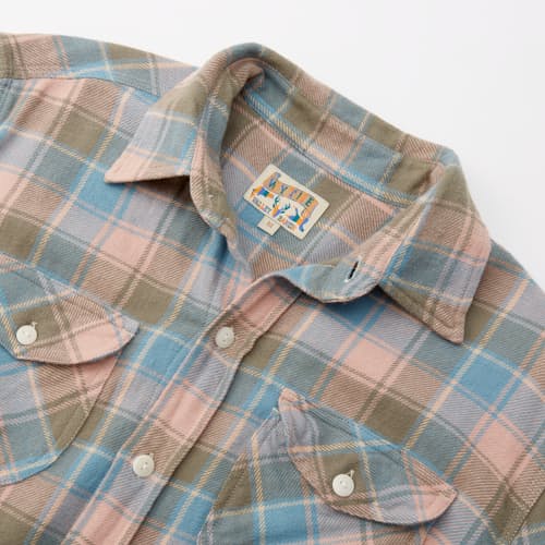 laydown image of Washed Flannel Workshirt