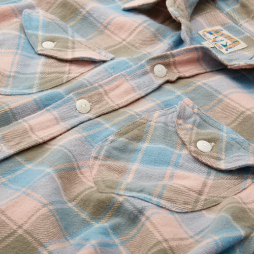 laydown image of Washed Flannel Workshirt