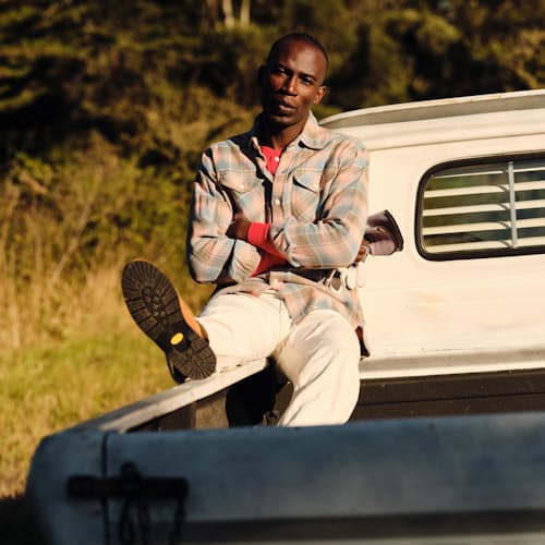 laydown image of Washed Flannel Workshirt