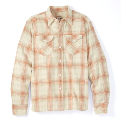 laydown image of Washed Flannel Workshirt - Exclusive