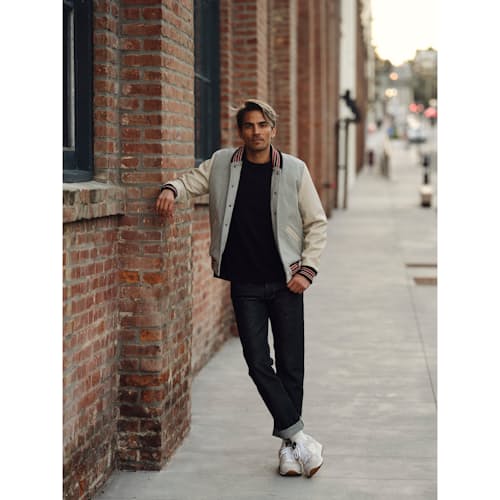 laydown image of Varsity Jacket