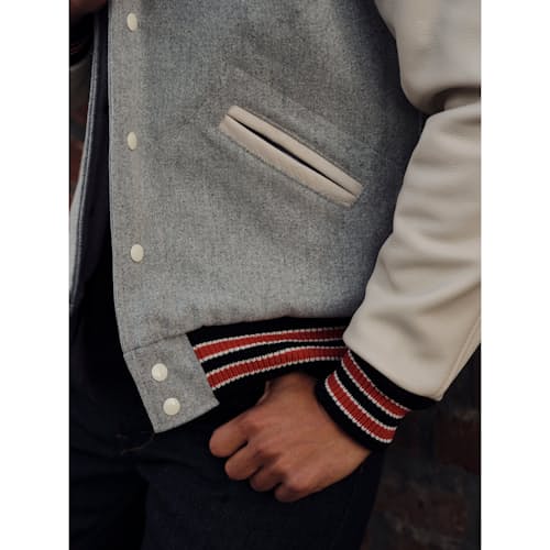 laydown image of Varsity Jacket