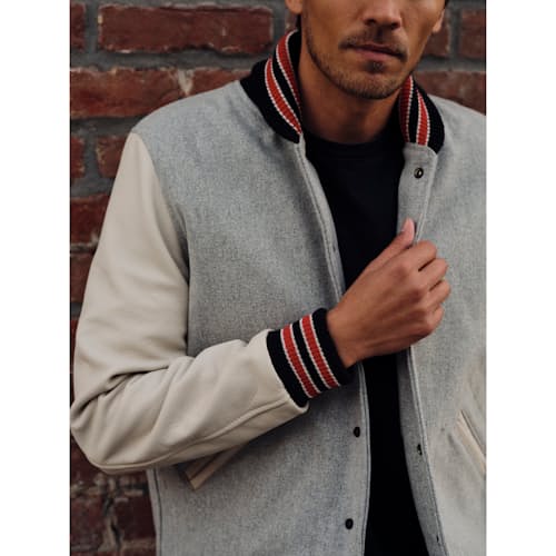 laydown image of Varsity Jacket