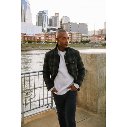 laydown image of Theo Shirt Jacket