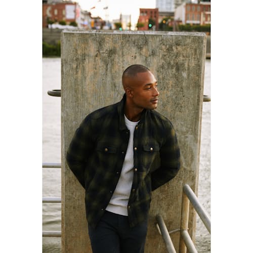 laydown image of Theo Shirt Jacket