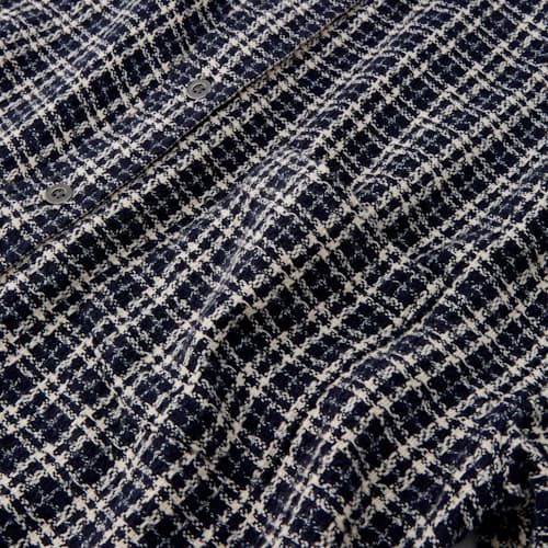laydown image of Reverse Tweed Snow Check Shirt