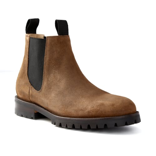 laydown image of Jackson Chelsea Boot w/ Lug Sole