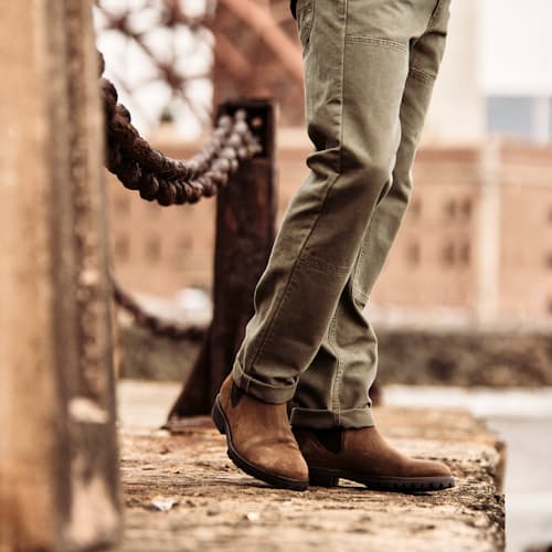 lifestyle image of Jackson Chelsea Boot w/ Lug Sole