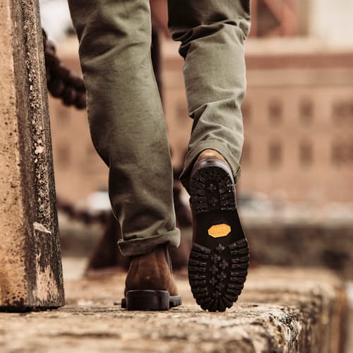 lifestyle image of Jackson Chelsea Boot w/ Lug Sole