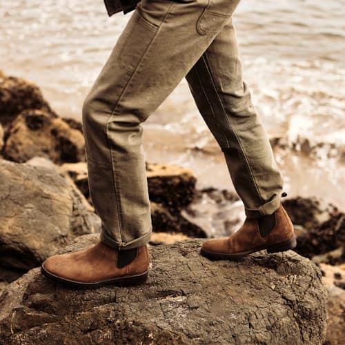 laydown image of Jackson Chelsea Boot w/ Lug Sole