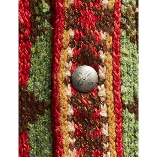 laydown image of Handknit Shawl Sweater Cardigan