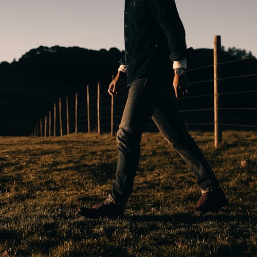 lifestyle image of Slim Narrow Stretch Denim Jeans