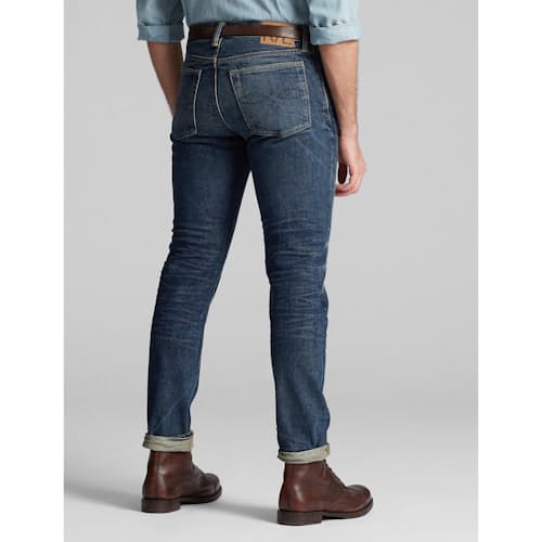 lifestyle image of Slim Narrow Stretch Denim Jeans