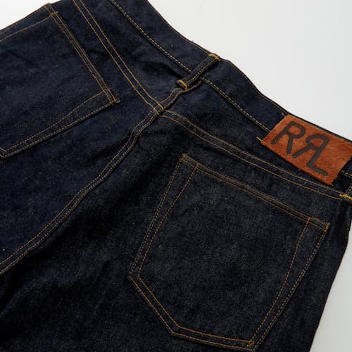 laydown image of Slim Fit Selvedge Denim Jeans