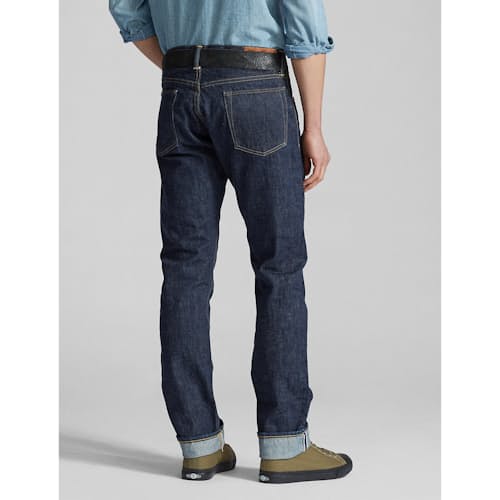 lifestyle image of Slim Fit Selvedge Denim Jeans