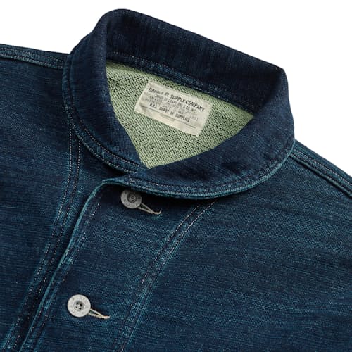 laydown image of Indigo Dungaree Jacket