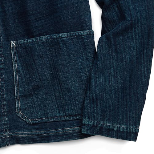 laydown image of Indigo Dungaree Jacket