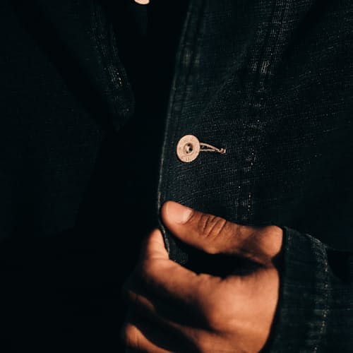 laydown image of Indigo Dungaree Jacket