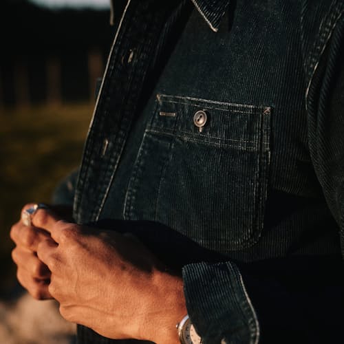 lifestyle image of Luke Corduroy Workshirt