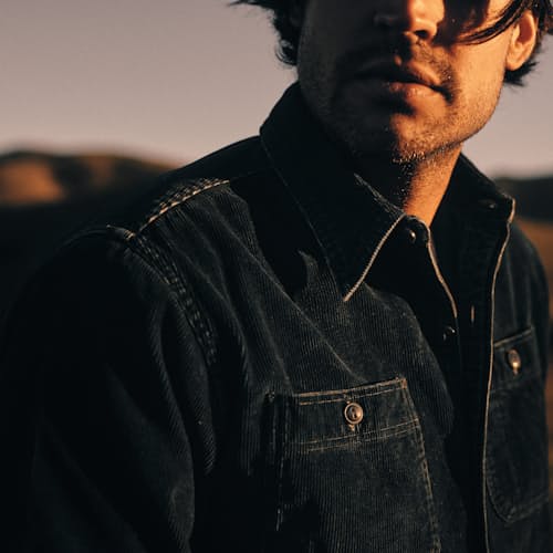 lifestyle image of Luke Corduroy Workshirt