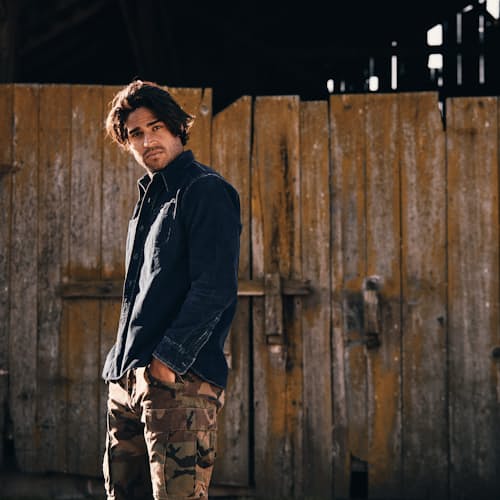 lifestyle image of Luke Corduroy Workshirt