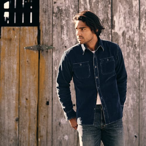lifestyle image of Luke Corduroy Workshirt