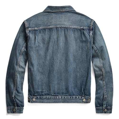 laydown image of Type 2 Selvedge Denim Trucker Jacket